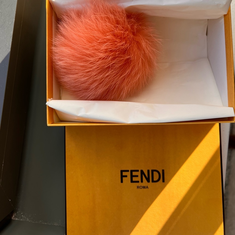 Pink Fendi Pom Pom Bag Charm